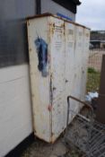Set of vintage metal lockers, width approx 155cm, height approx 190cm