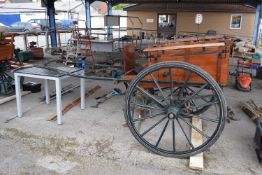 Pony trap, overal length approx 320cm, width approx 155cm