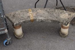 Composite garden bench, width 125cm, height 40cm