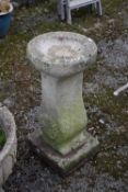 Composite bird bath, height 65cm