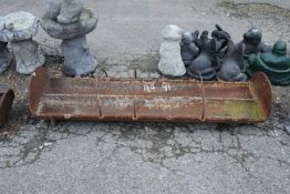 Iron feeder, width 125 x 35cm approx