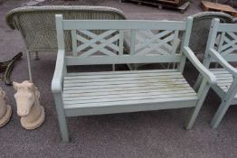 Timber garden bench, width 120cm, height approx 95cm