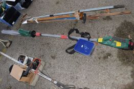 Qualcast cordless long reach hedge trimmer