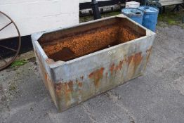 Galvanised water tank (a/f), height 60cm, width 120cm, depth 60cm