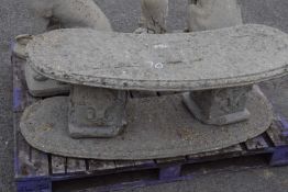 Composite garden bench, approx 105cm wide, height 40cm