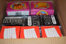 Quantity of The Office mugs, animal mugs and rugs with puppies