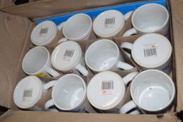 Box containing twelve mugs with 'Special Mum' design
