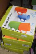 Four boxes of four coloured mugs (16)