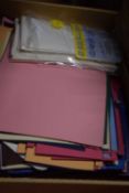 Large quantity of different coloured card