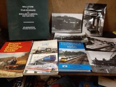 Box of approx 40 titles to include Model Engineering magazines and railway ephemera including photos
