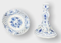 Meissen, Kerzenständer und Gebäckteller