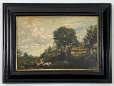Landschaftsgemälde mit Tieren