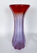 Rote große Murano Glas Vase