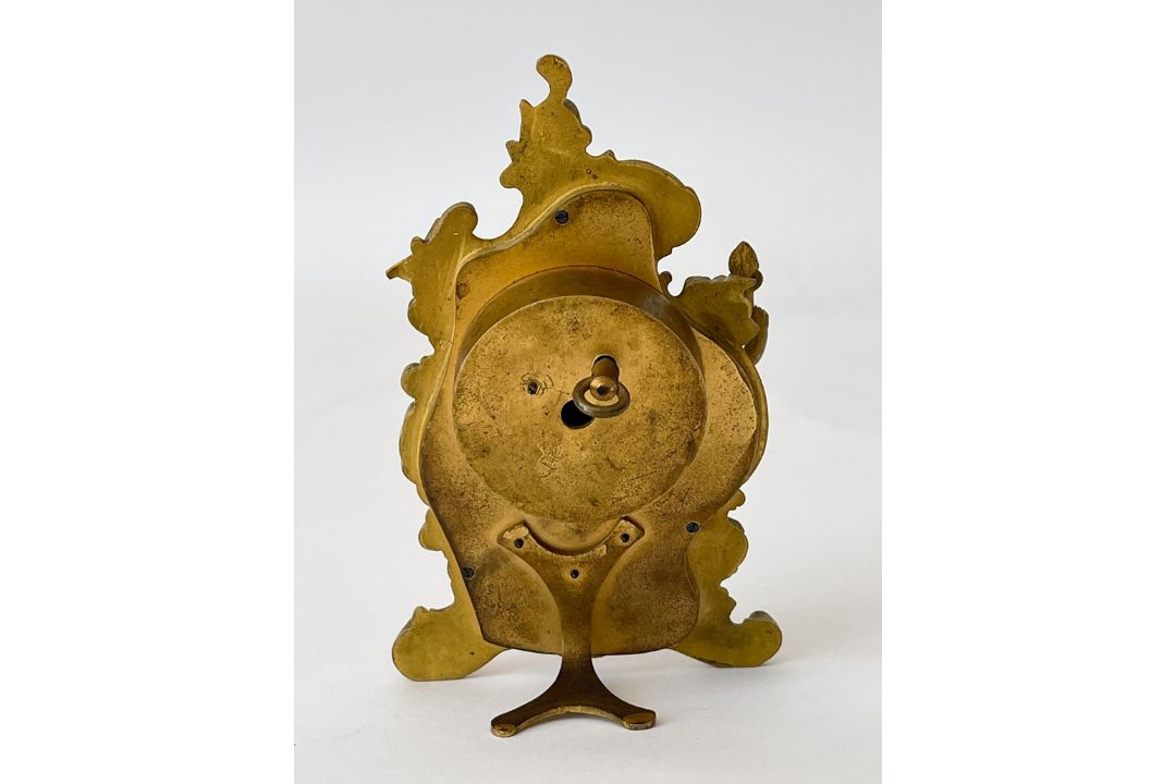 Miniaturuhr Bronze mit Email - Bild 4 aus 4