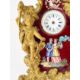 Miniaturuhr Bronze mit Email - Bild 2 aus 4