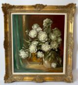 Großes Stillleben mit Chrysanthemen