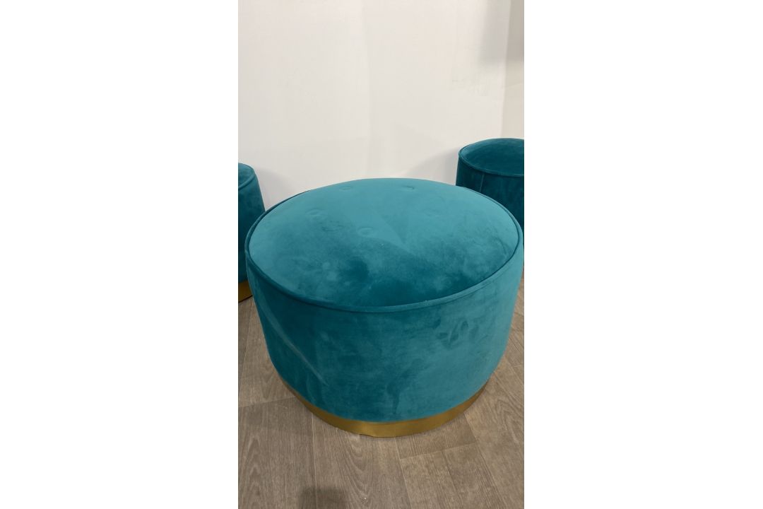 IKEA Teal Foot Stools - Image 4 of 4
