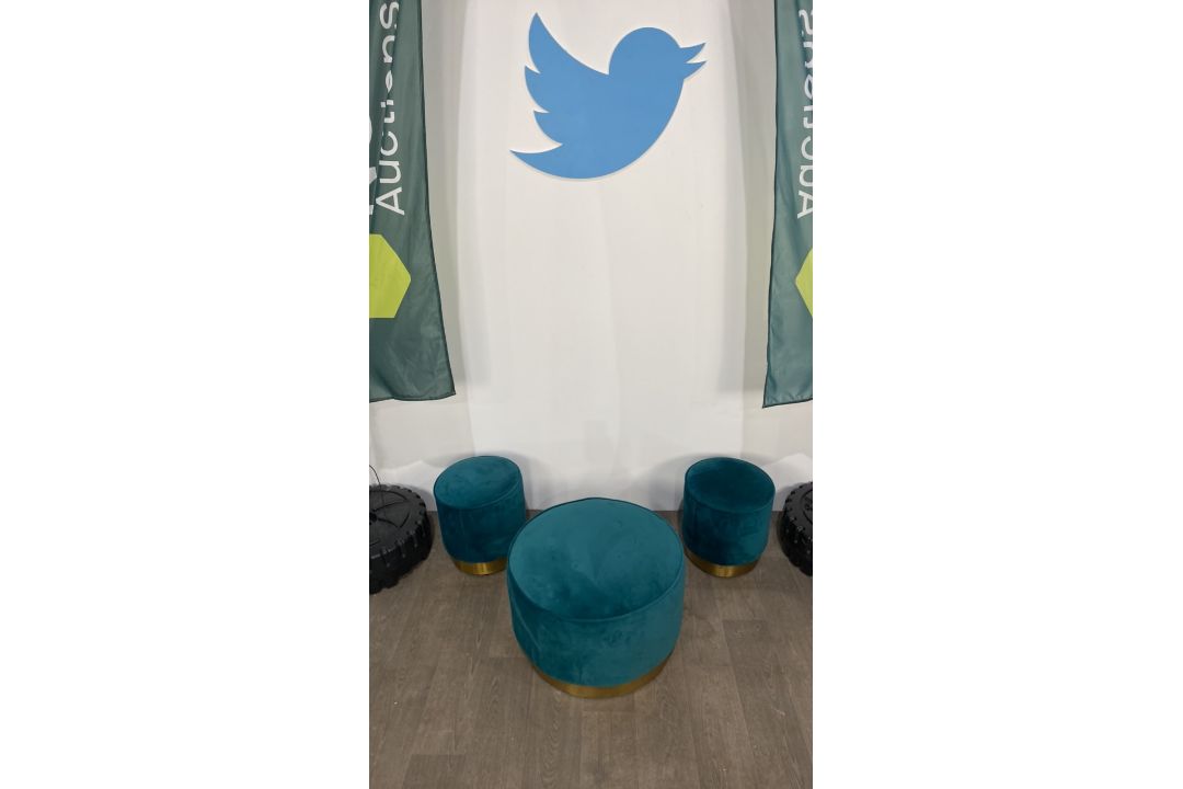 IKEA Teal Foot Stools - Image 2 of 4