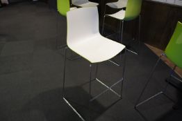 Arper Catifa 46 Green and White Bar Chair X12