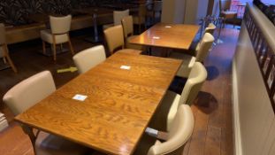 Entire row of tables and chairs