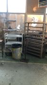 Assortment Of Shelving Trolleys Stools Welding Rack