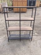 Shelving unit metal framed