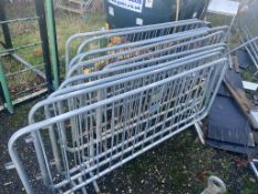 Metal pedestrian barriers