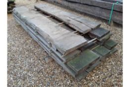 12x Hardwood Air Dried Sawn Waney Edge / Live Edge English Ash Boards / Slabs