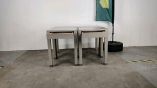 Side Table with Drawer - Grey Gloss Finished x4