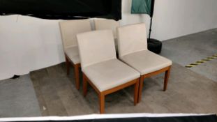 Billiani Wooden Framed Leather Effect Chair x4