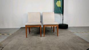 Billiani Wooden Framed Leather Effect Chair x4