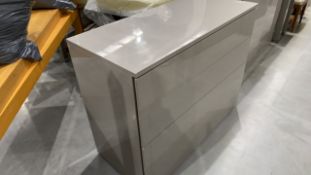 Chest Of Drawers - Gloss Grey