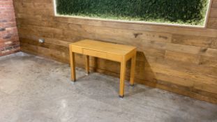 Wooden Desk With Single Draw And Metal Legs