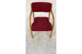 Red office style chairs.x3