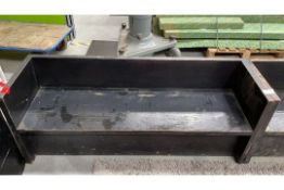 Black Wooden Seating Area