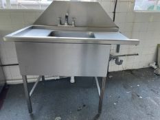 Sink For Dshwasher With Slash Back & Hole For Hose