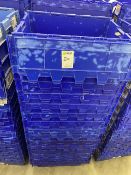 blue stackable storage boxes
