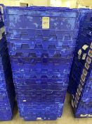 blue stackable storage boxes