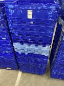 blue stackable storage boxes