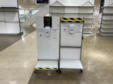 Set Of 2 Sanitisation Stations On Wheels