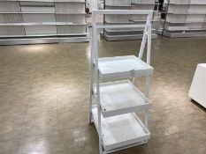 Metal Display Unit With Wooden Shelving