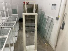 White wooden Display unit with glass shelves