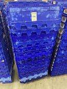 blue stackable storage boxes