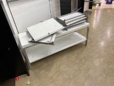 Brushed White Low Level Shelving Unit