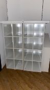 White Wooden Shelving Unit X2