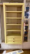 Built-In Yellow Display Shelving
