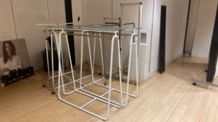 Assortment of Free Standing Display Rails X6