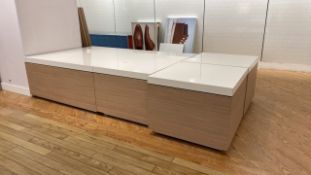 X4 Display Tables on Wheels