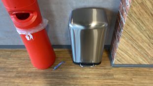 4x Silver Pedal Bin