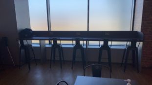 Bench Unit Including 5x Metal Stool